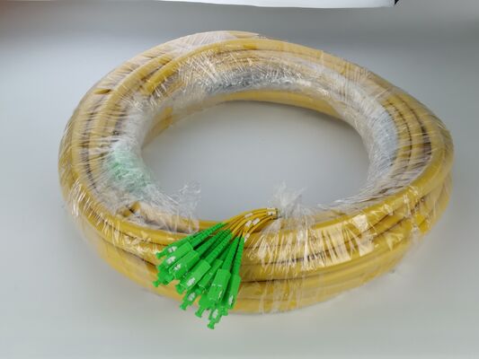 SC-LC 12F ไฟเบอร์ออปติก แพทชคอร์ด 12.5 มม (ไฟเบอร์ออปติก ซับยูนิต 2.0 มม) กว้างเคเบิล