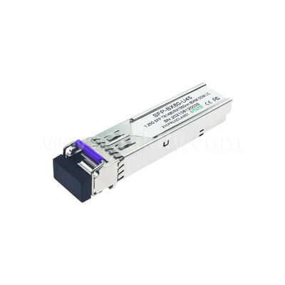 SFP 1.25gbps 80km LC Reach Tx1490nm/Rx1550nm เครื่องรับออปติกส์สองทิศสําหรับศูนย์ข้อมูล FTTX