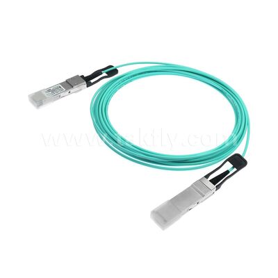 AOC Active Optical Cables ไฟเบอร์ 40G QSFP + ถึง 40G QSFP + สำหรับศูนย์ข้อมูล FTTH FTTX