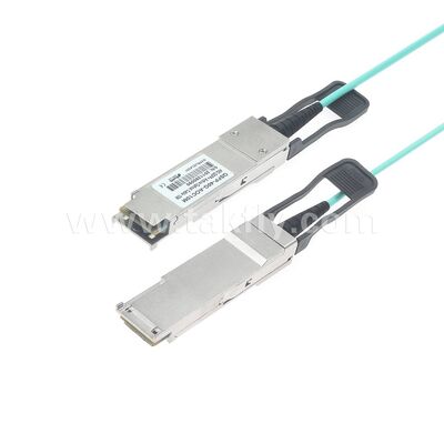 AOC Active Optical Cables ไฟเบอร์ 40G QSFP + ถึง 40G QSFP + สำหรับศูนย์ข้อมูล FTTH FTTX