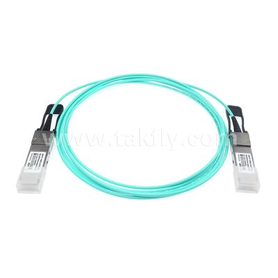 AOC แอคทีฟ ออฟติก คาเบล ไฟเบอร์ 100Gbps QSFP28 ถึง QSFP28 สําหรับศูนย์ข้อมูล FTTH FTTX