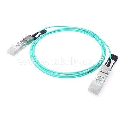 AOC แอคทีฟ ออฟติก คาเบล ไฟเบอร์ 100Gbps QSFP28 ถึง QSFP28 สําหรับศูนย์ข้อมูล FTTH FTTX