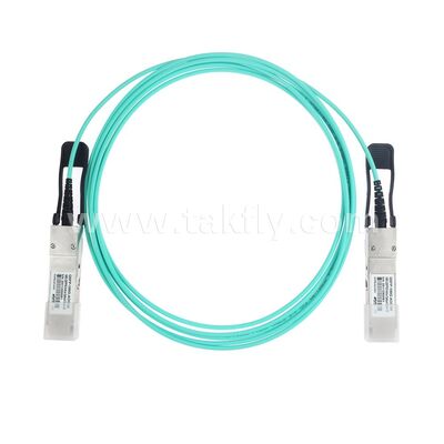 AOC แอคทีฟ ออฟติก คาเบล ไฟเบอร์ 100Gbps QSFP28 ถึง QSFP28 สําหรับศูนย์ข้อมูล FTTH FTTX