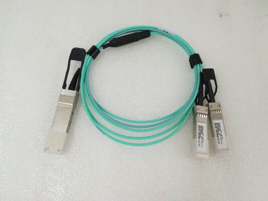 สายเคเบิลออปติคอลแบบแอคทีฟ ไฟเบอร์ AOC 40G QSFP+ 2x10 SFP+ สำหรับศูนย์ข้อมูล