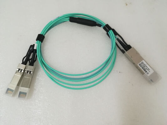 สายเคเบิลออปติคอลแบบแอคทีฟ ไฟเบอร์ AOC 40G QSFP+ 2x10 SFP+ สำหรับศูนย์ข้อมูล