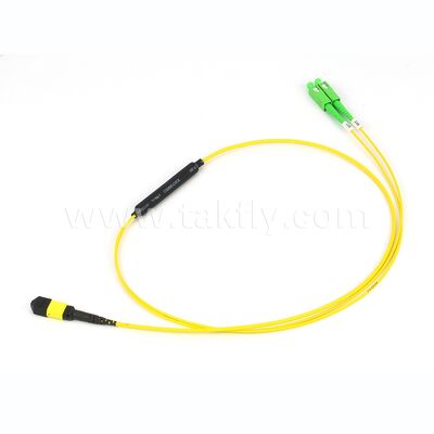 ไฟเบอร์ออปติก MPO-CS Breakout ไฟเบอร์ออปติก Patch Cord สําหรับศูนย์ข้อมูล