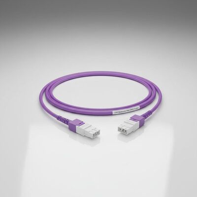 LC Uniboot Fiber Patch Cable กว้าง 2.0mm OM4 Multimode Riser OFNR ดับเพล็กซ์ ไฟเบอร์ แพทช์คอร์ด