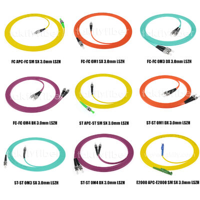 ไฟเบอร์ออปติก แพทชคอร์ด LC/Sc/FC/St Single-mode/Multimode Upc/APC Simplex/Duplex Jumper สําหรับ FTTH Data Center Telecom
