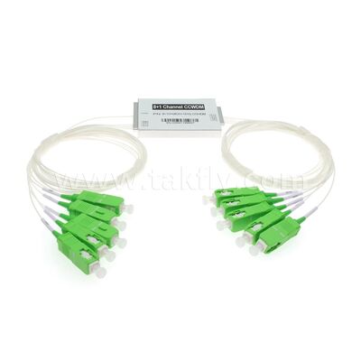 CCWDM 8+1Channel Compact Gross Wavelength Division Multiplexer G657A1 สายไฟเบอร์ออปติกสําหรับศูนย์ข้อมูล FTTX