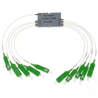 CCWDM 8+1Channel Compact Gross Wavelength Division Multiplexer G657A1 สายไฟเบอร์ออปติกสําหรับศูนย์ข้อมูล FTTX