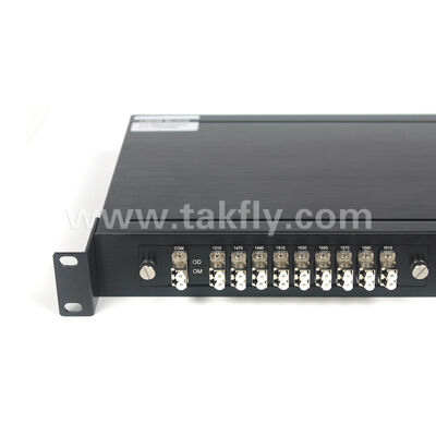 CWDM 8+1Channel MUX+DEMUX LGX โมดูลไฟเบอร์ออปติกสำหรับศูนย์ข้อมูล FTTX
