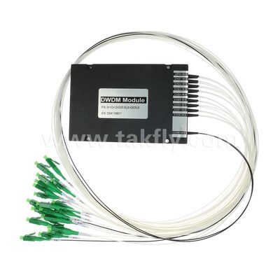 โมดูลไฟเบอร์ออปติก DWDM 8+1 ช่อง MUX+DEMUX ABS สำหรับศูนย์ข้อมูล โทรคมนาคม 5G