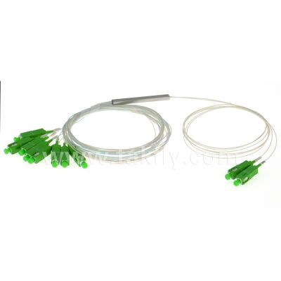Fiber Optic PLC Splitter 2*N Steel Tube SC APC/UPC 0.9mm สำหรับ Data Center Telecom FTTX