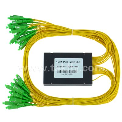 ไฟเบอร์ออปติก PLC Splitter กล่อง ABS 1xN SC APC/UPC สำหรับ Fttx Telecom Data Center