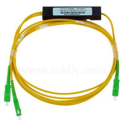 ไฟเบอร์ออปติก PLC Splitter กล่อง ABS 1xN SC APC/UPC สำหรับ Fttx Telecom Data Center