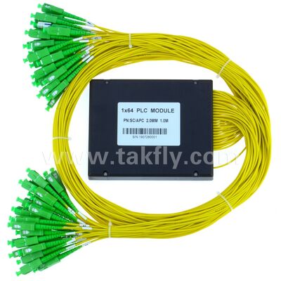 ไฟเบอร์ออปติก PLC Splitter กล่อง ABS 1xN SC APC/UPC สำหรับ Fttx Telecom Data Center