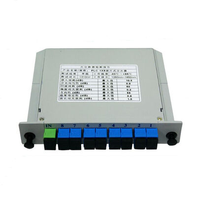 ไฟเบอร์ออปติก PLC Splitter LGX Single Mode G657A SC APC/UPC สําหรับศูนย์ข้อมูลโทรคมนาคม FTTx