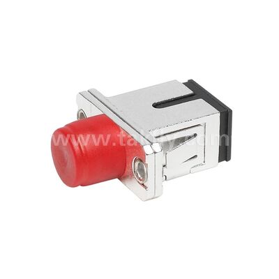 FC-SC Coupler Simplex Metal Hybrid Adapter ไฟเบอร์ออปติกตัวเมีย/ตัวเมียสำหรับศูนย์ข้อมูลโทรคมนาคม FTTX
