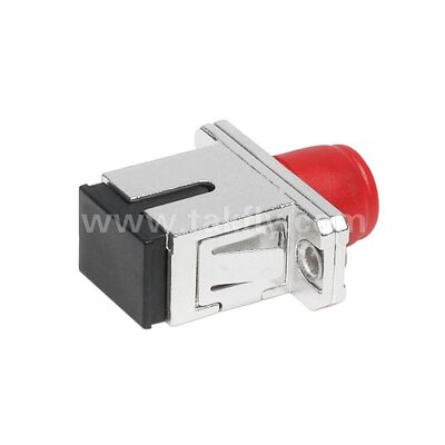 FC-SC Coupler Simplex Metal Hybrid Adapter ไฟเบอร์ออปติกตัวเมีย/ตัวเมียสำหรับศูนย์ข้อมูลโทรคมนาคม FTTX
