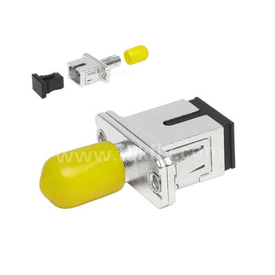 เครื่องเชื่อมไฟเบอร์ออปติก ST-SC Simplex Metal Hybrid Adapter เพศหญิง/เพศหญิง สําหรับศูนย์ข้อมูลโทรคมนาคม FTTX