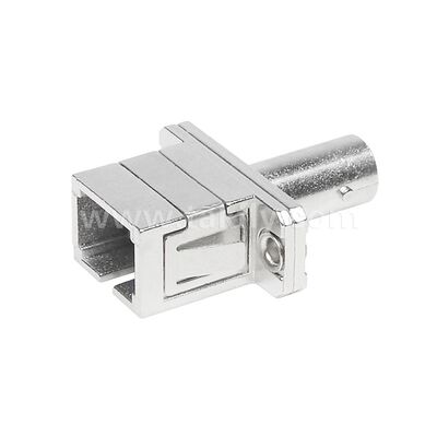 เครื่องเชื่อมไฟเบอร์ออปติก ST-SC Simplex Metal Hybrid Adapter เพศหญิง/เพศหญิง สําหรับศูนย์ข้อมูลโทรคมนาคม FTTX
