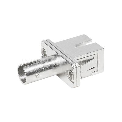 เครื่องเชื่อมไฟเบอร์ออปติก ST-SC Simplex Metal Hybrid Adapter เพศหญิง/เพศหญิง สําหรับศูนย์ข้อมูลโทรคมนาคม FTTX