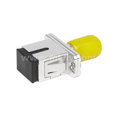 เครื่องเชื่อมไฟเบอร์ออปติก ST-SC Simplex Metal Hybrid Adapter เพศหญิง/เพศหญิง สําหรับศูนย์ข้อมูลโทรคมนาคม FTTX