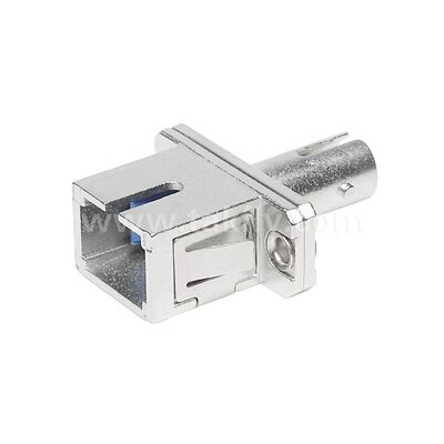เครื่องเชื่อมไฟเบอร์ออปติก ST-SC Simplex Metal Hybrid Adapter เพศหญิง/เพศหญิง สําหรับศูนย์ข้อมูลโทรคมนาคม FTTX