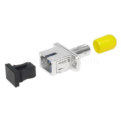 เครื่องเชื่อมไฟเบอร์ออปติก ST-SC Simplex Metal Hybrid Adapter เพศหญิง/เพศหญิง สําหรับศูนย์ข้อมูลโทรคมนาคม FTTX