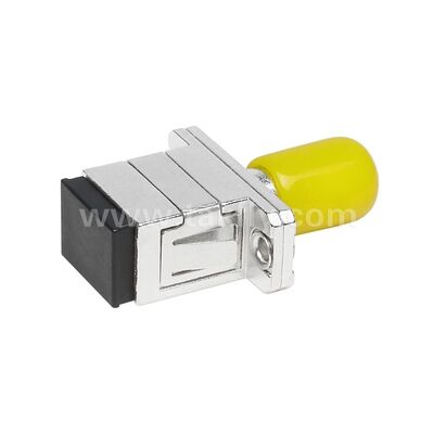 เครื่องเชื่อมไฟเบอร์ออปติก ST-SC Simplex Metal Hybrid Adapter เพศหญิง/เพศหญิง สําหรับศูนย์ข้อมูลโทรคมนาคม FTTX