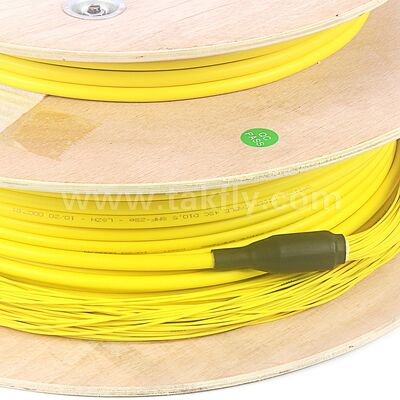 Patchcord 48Cores LC-LC ไฟเบอร์ออปติก Breakout Drop Cable สําหรับศูนย์ข้อมูลโทรคมนาคม