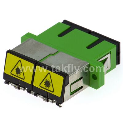 SC Zirconia Sleeve Fiber Optic Adapter พร้อมตัวเลือก Duplex และการตั้งค่า Flangeless