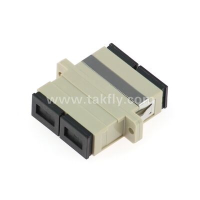 อะแดปเตอร์ไฟเบอร์ออปติก SC – ปลอกเซอร์โคเนีย, แบบไม่มีหน้าแปลนหรือแบบหน้าแปลนคู่ สำหรับการทำงาน SM/MM, -40~85°C