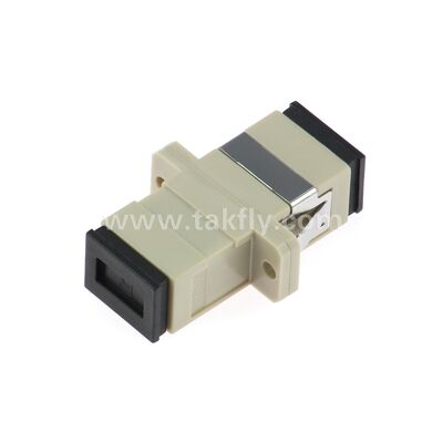 อะแดปเตอร์ไฟเบอร์ออปติก SC – ปลอกเซอร์โคเนีย, แบบไม่มีหน้าแปลนหรือแบบหน้าแปลนคู่ สำหรับการทำงาน SM/MM, -40~85°C
