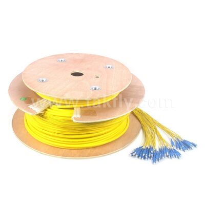 สายพับไฟเบอร์ออปติก 48Cores SC-SC Pre-terminated Breakout Patchcord สําหรับศูนย์ข้อมูลโทรคมนาคม
