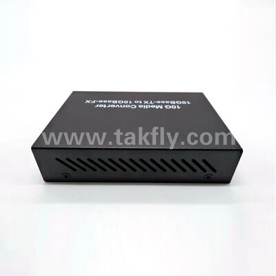 10G Gigabit Unmanaged Fiber Media Converter การขยายเครือข่ายกลุ่มทํางานที่ประหยัด การป้องกันโดดเดี่ยวและการบํารุงรักษาง่าย