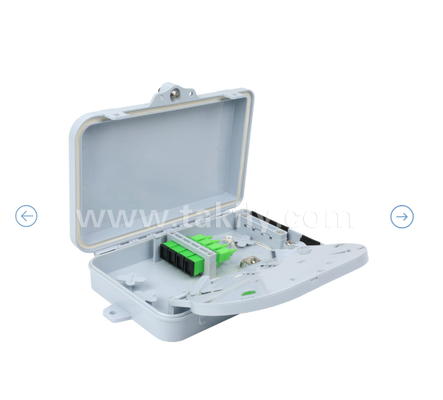กล่องเชื่อมต่อไฟเบอร์ออปติก FTKS-1805-04A, อะแดปเตอร์ 4 SC/APC SM SX, ติดตั้ง Pigtail, FTTH FTTx Splicing Distribution Splitting Storage Cable Management Enclosure Wall Mount
