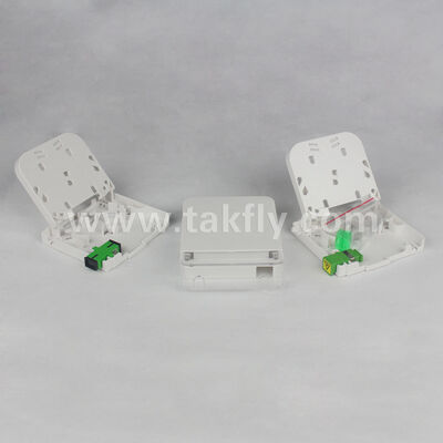 1 ช่องปิดไฟเบอร์ออปติก, SC LC Simplex Duplex Adapter, ผิวติดตั้งแผ่นผนัง, ไม่มีช่องตัดไฟเบอร์, การจัดการเคเบิลพอร์ตด่วน, OEM Custom Logo, FTTH FTTx Work Area Subsystem