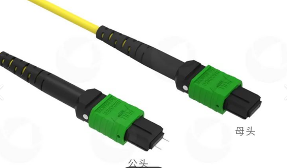 12F MTP ((M) ️ MTP ((F) APC Patch Cord, SM G657A1, 1m, 3.0mm, LSZH สีเหลือง, รองเท้าบูทที่ไม่รู้สึกต่อการบิด, ความสูญเสียต่ํา