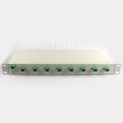 1U Rack Mount PLC Splitter ด้วยความเหมือนกันสูง การสนับสนุนความยาวคลื่นเต็ม และความสามารถในการทํางานกลับ
