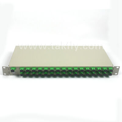 1U Rack Mount PLC Splitter ด้วยความเหมือนกันสูง การสนับสนุนความยาวคลื่นเต็ม และความสามารถในการทํางานกลับ