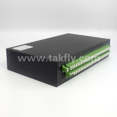 1×128 การนับพอร์ตสูง PLC Splitter Rack Mount Patch Panel ความหนาแน่นสูงสุด FTTX การกระจาย