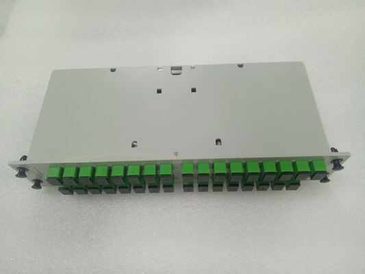 กล่อง LGX PLC Splitter ราคาตามมาตรฐานสําหรับ 1 × 2 ถึง 2 × 64, รองรับกับเครื่องเชื่อม SC / LC