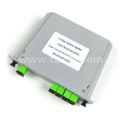 กล่อง LGX PLC Splitter ราคาตามมาตรฐานสําหรับ 1 × 2 ถึง 2 × 64, รองรับกับเครื่องเชื่อม SC / LC