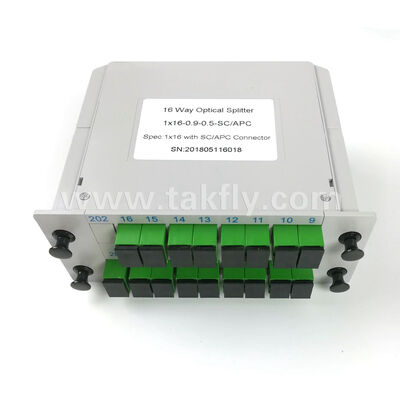 กล่อง LGX PLC Splitter ราคาตามมาตรฐานสําหรับ 1 × 2 ถึง 2 × 64, รองรับกับเครื่องเชื่อม SC / LC