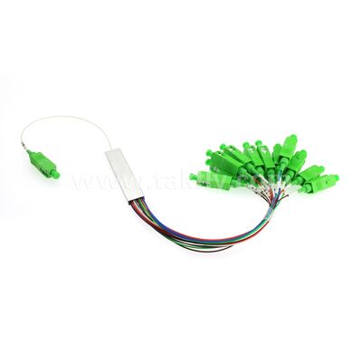 1×N / 2×N PLC Optical Splitter ภาพรวมท่อเหล็กขนาดเล็ก, G657A1, SC/APC Input & Output, สําหรับการแยก FTTH/PON
