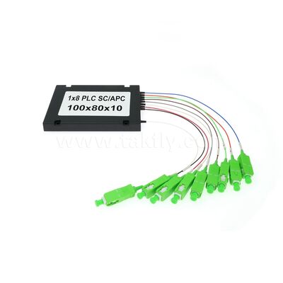 PLC Fiber Splitter ₹ 900μm ABS Box, SM G657A1, SC/APC สําหรับการเชื่อมต่อและกระจายสัญญาณออปติกในเครือข่าย PON