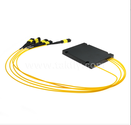 1×4 MPO/MTP SM PLC Splitter ✓ โมเดอร์เดียว, การตั้งค่า 1×4, MPO Input to MPO Output, ความสูญเสียการใส่ต่ํา (≤7.2dB), สําหรับการเชื่อมเคเบิลศูนย์ข้อมูลความหนาแน่นสูง, ระบบที่สิ้นสุดก่อน & การกระจาย FTTx