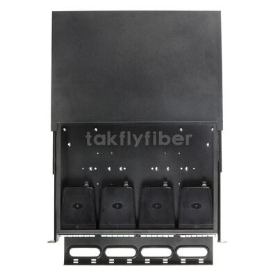 Takfly 1U/2U Sliding Patch Panel หน่วยพับและเล่นความหนาแน่นสูง MTP / MPO ไปยัง Cassette LC สําหรับเส้นใยสูงสุด 192