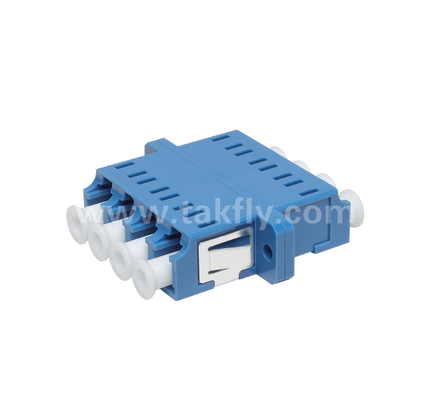แอดป์เตอร์ไฟเบอร์ LC Quad ราคา 4× LC Duplex การออกแบบที่ประหยัดพื้นที่ สําหรับการเชื่อมต่อเคเบิลกับเคเบิลและเคเบิลกับอุปกรณ์